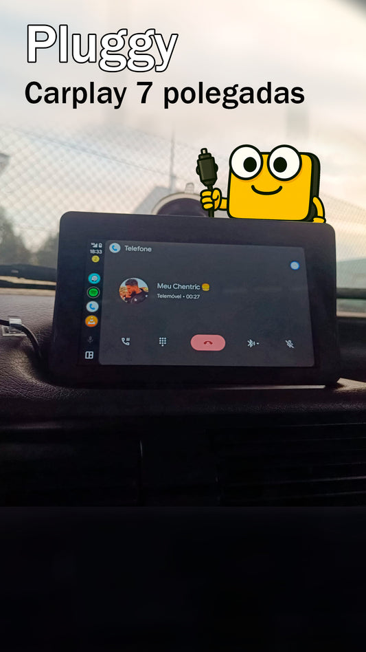 Pluggy CarPlay 7” (2025) – Conecta, Fixa e Transforma o Teu Carro!